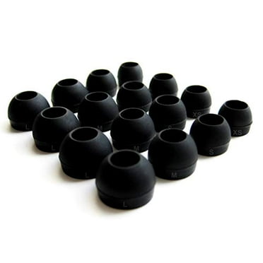 12 Black Eartips Earbuds for SHURE SE112,215,315,425,535,846,E3c,E4c,E5c
